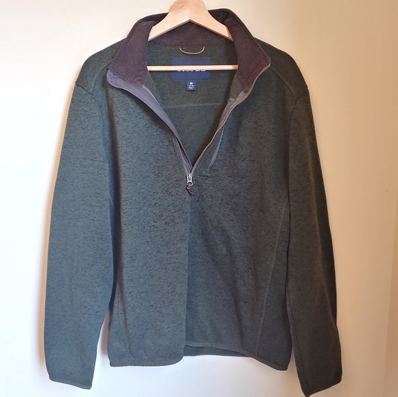 lands end mens fleece quarter zip